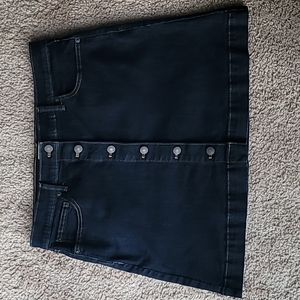 GAP Navy Button-Front Mini Skirt